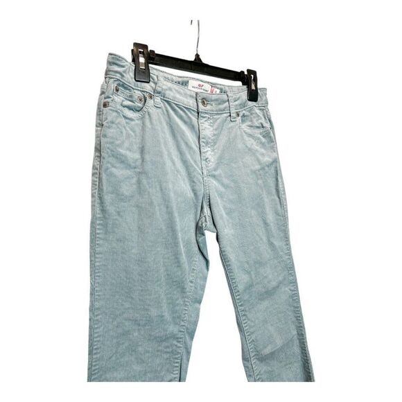 NEW! Vineyard Vines Girls Light Blue / Slate Ribbed Corduroy Flare Pants Size 12 - Picture 2 of 6